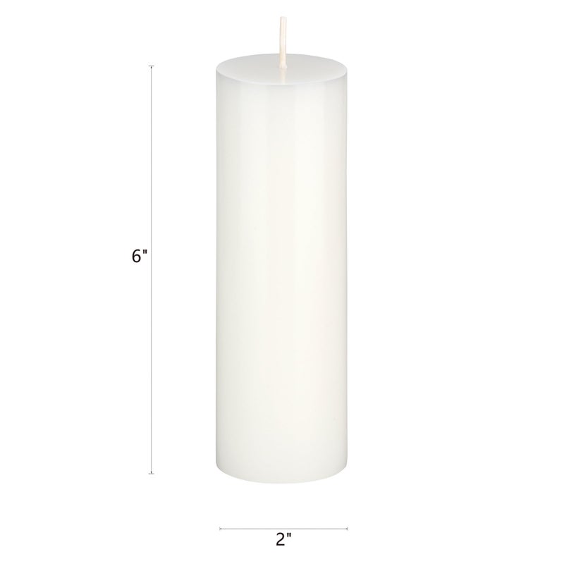 Mega Candles 1 pc Unscented Solid White Pillar Candles, Hand Poured Premium Wax Candle 2 Inch x 6 Inch, Home DÃ©cor, Spas, Weddings, Occasions, Party, Centerpieces, Holidays, Vigils, Prayers - Image 2